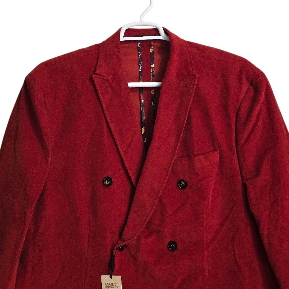 Murano Ancient Renaissance Collection Slim Fit Double Breasted Blazer NWT Sz XXL